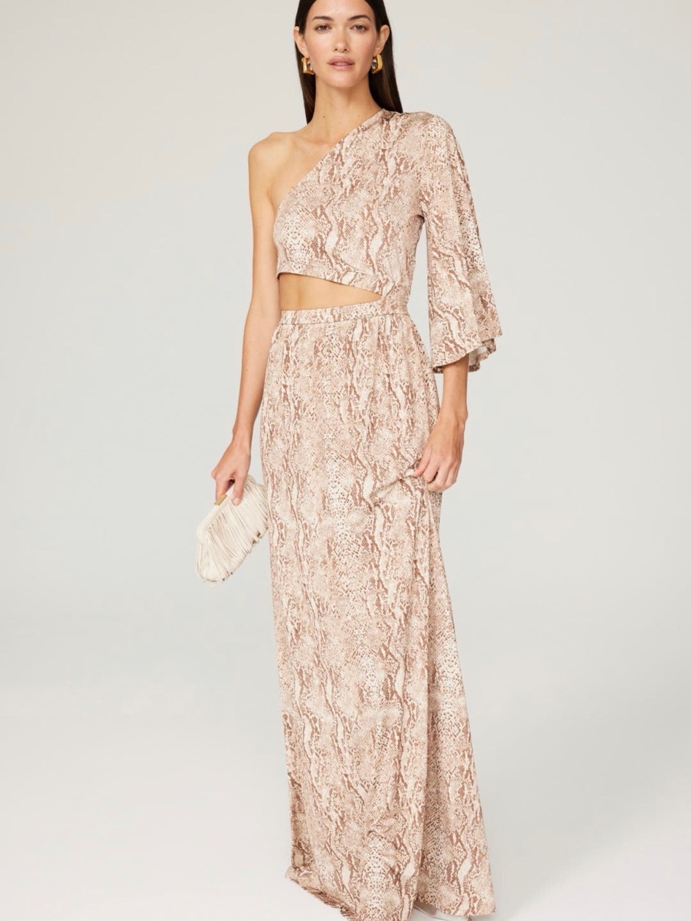 L'AGENCE Fontana one shoulder dress